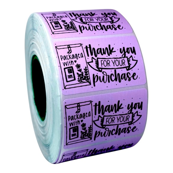 Packaged with Love Stickers,Cute Love Business Stickers 8 COLORS TO CHOOSE FROM - Picture 2 of 9